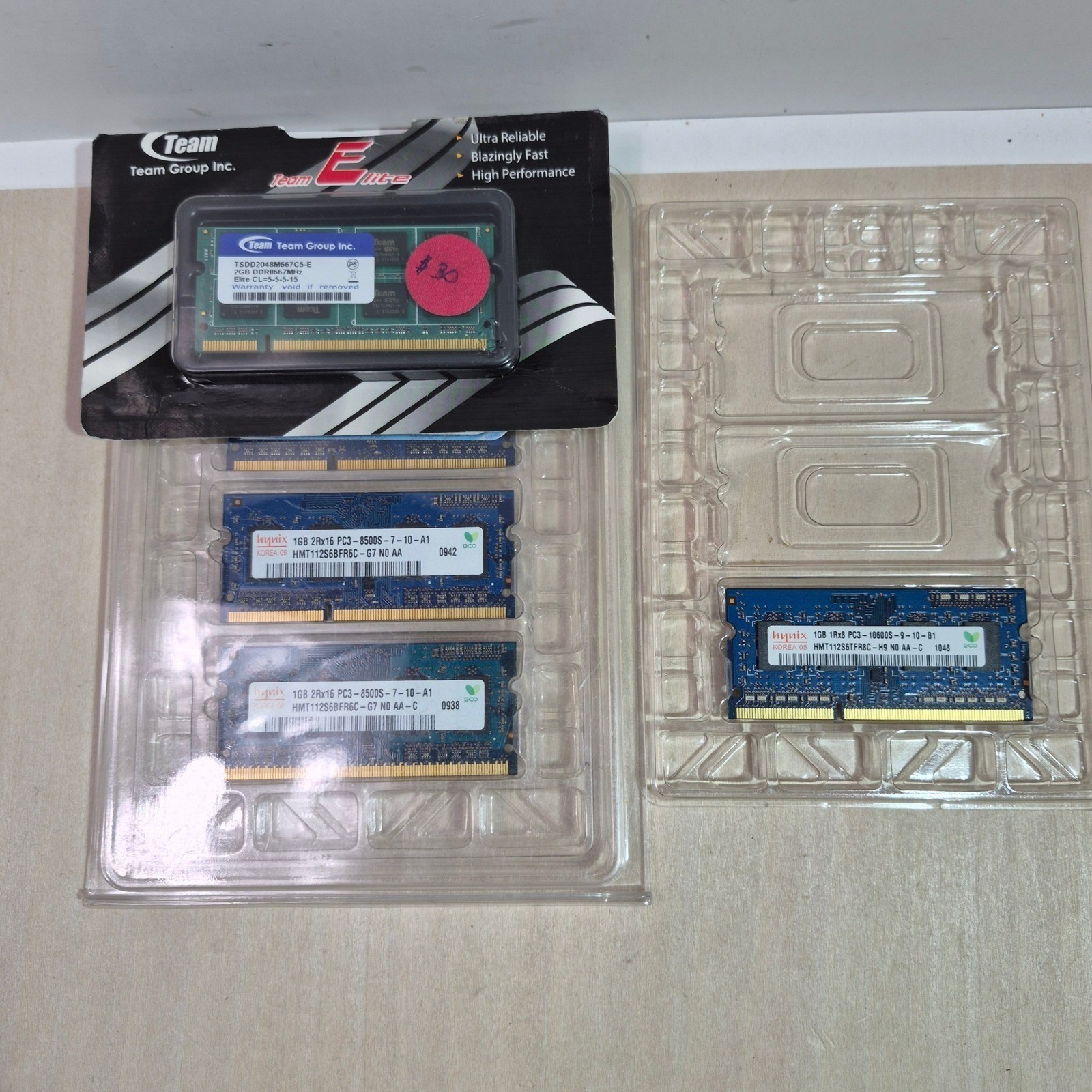 Team Group Inc Elite 2GB DDRII 667MHz RAM 4GB Total Hynix PC3 8500S 10600S