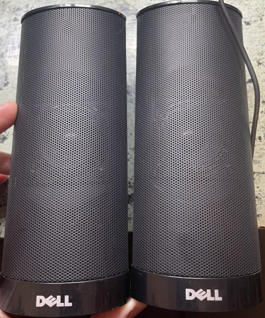 Black Dell AX210 USB Powered Multimedia Speaker System Tested Works