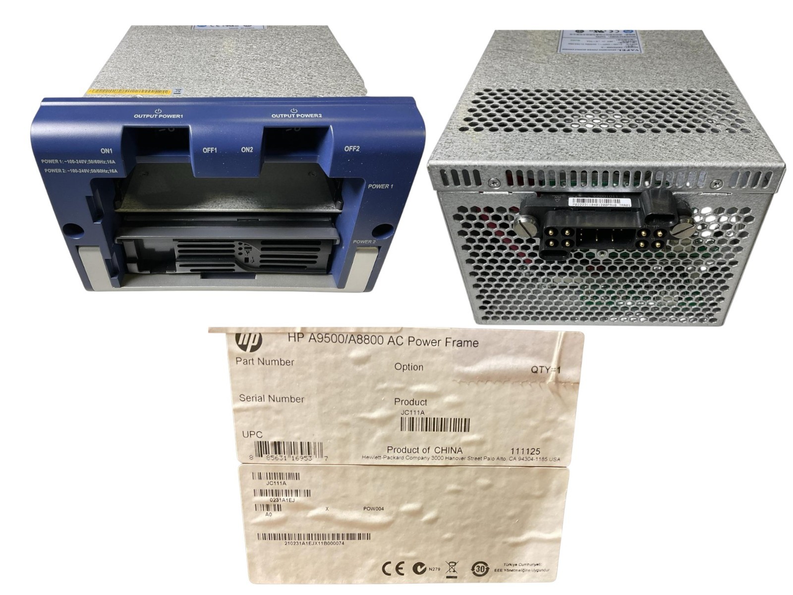 JC111A HP A9500 3500W AC POWER SUPPLY (NEW OPEN BOX)