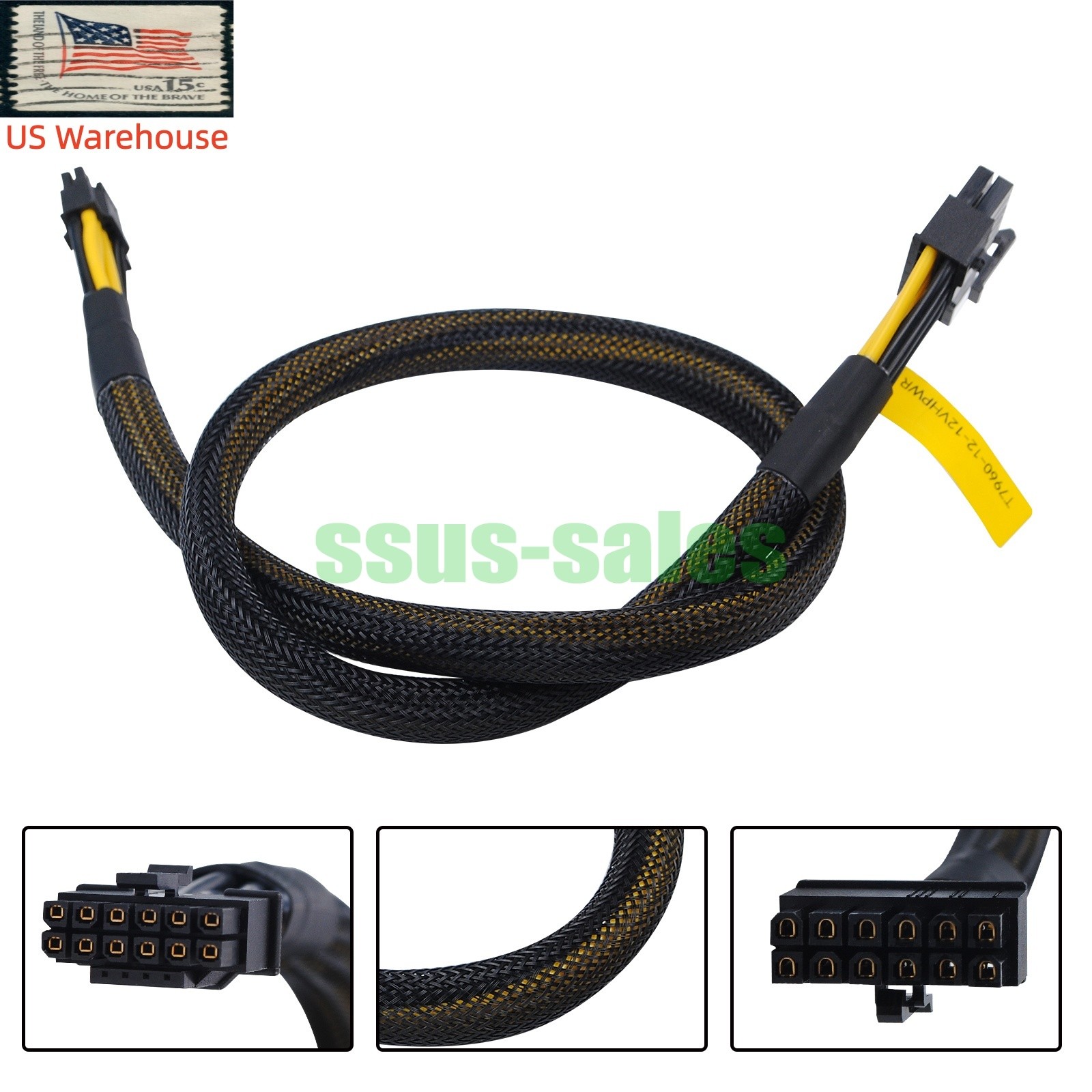 For DELL T7960 Graphics Card Power Cable 12-Pin to 16-Pin 12VHPW RTX 4080 60cm