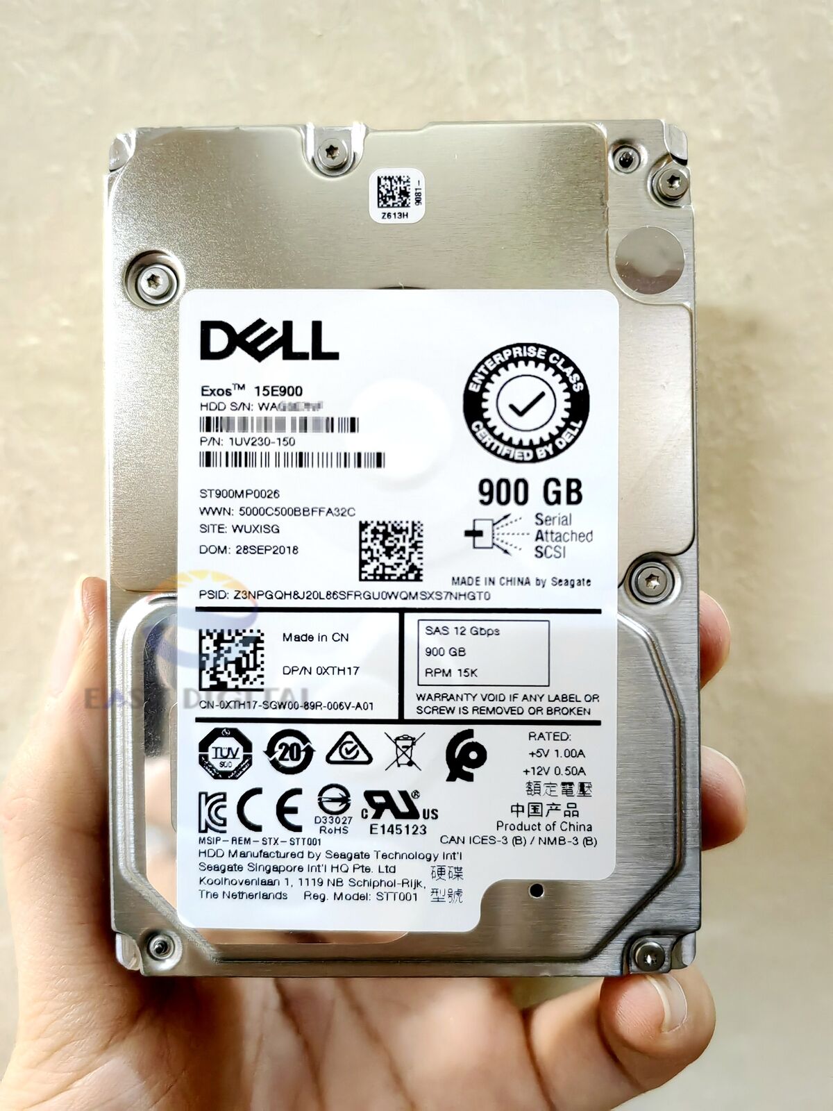 Dell XTH17 0XTH17 ST900MP0026 900GB 15K 2.5'' SAS 12Gbps 256MB Hard Drive New