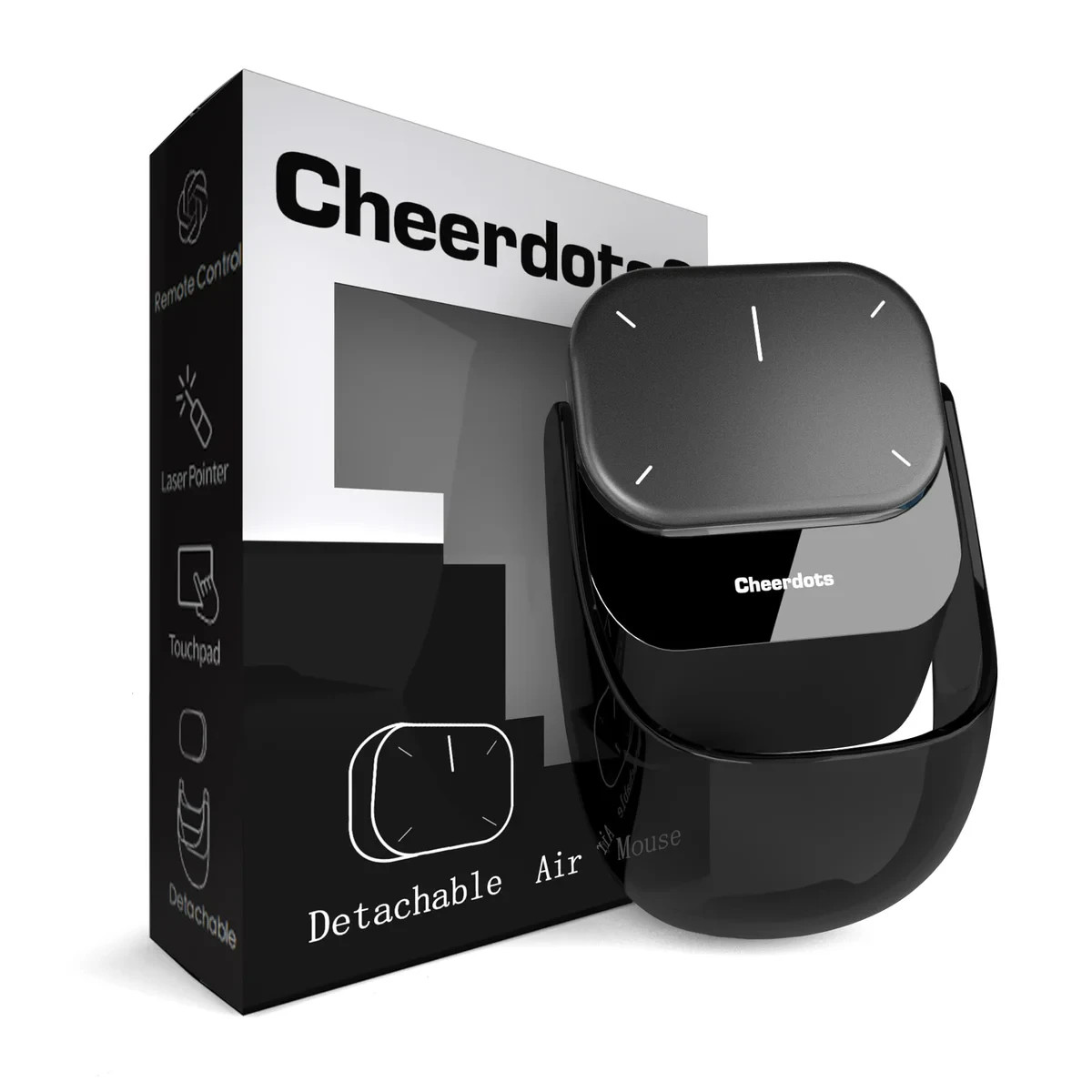 Cheerdots 2 Touchpad Bluetooth Mouse w/Presentation Mode, Detachable/Portable