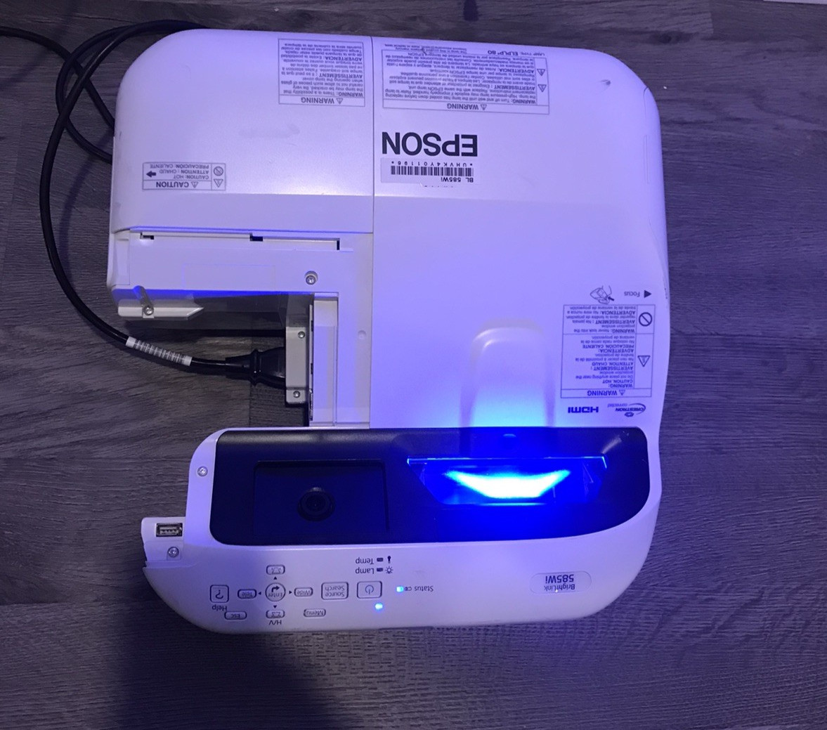 Epson BrightLink 585Wi Interactive Ultra Short Throw WXGA Projector HDMI 3300Lm