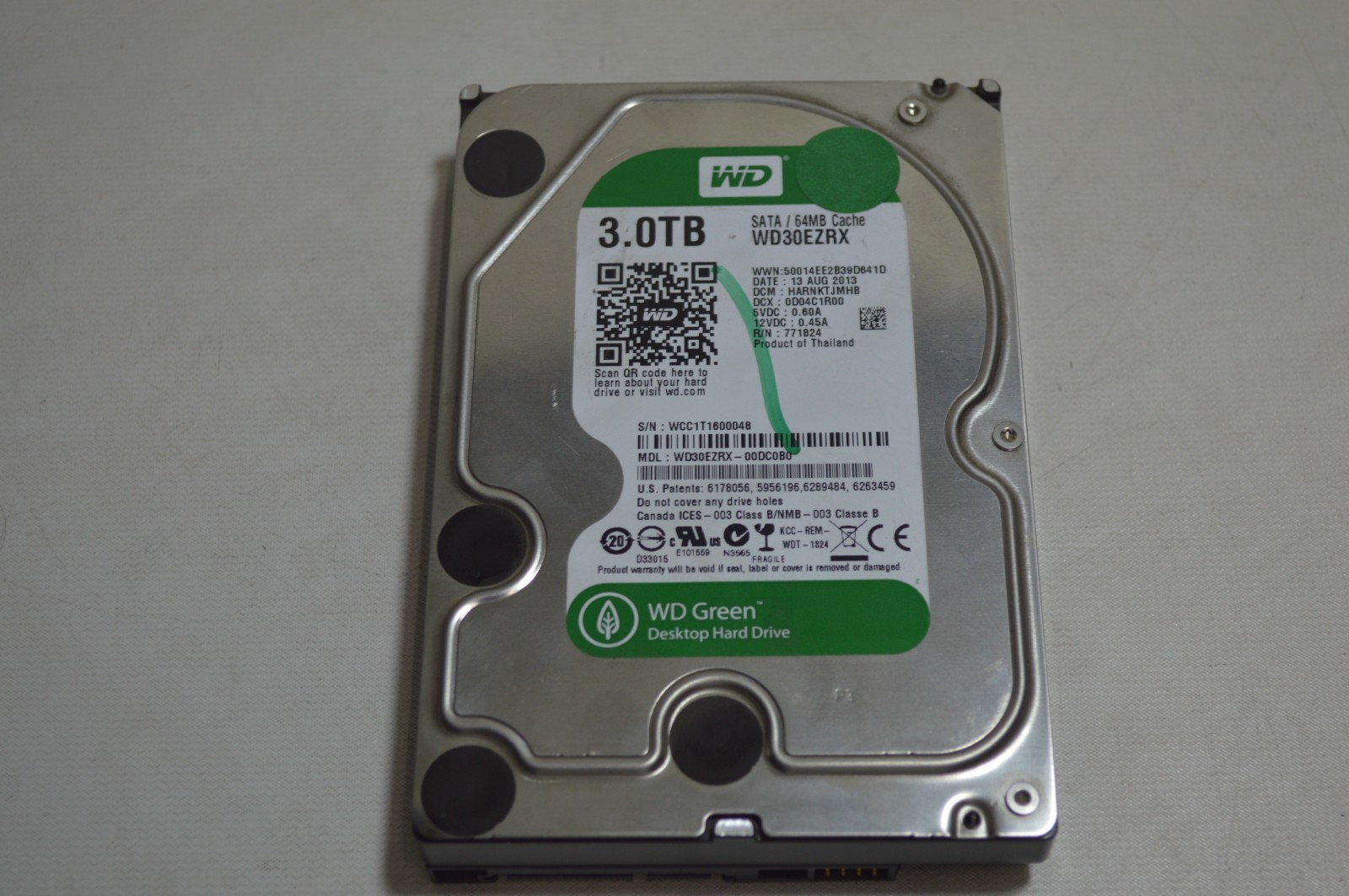 Western Digital 3TB 3.5" SATA Hard Drive HDD WD30EZRX-00DC0B0
