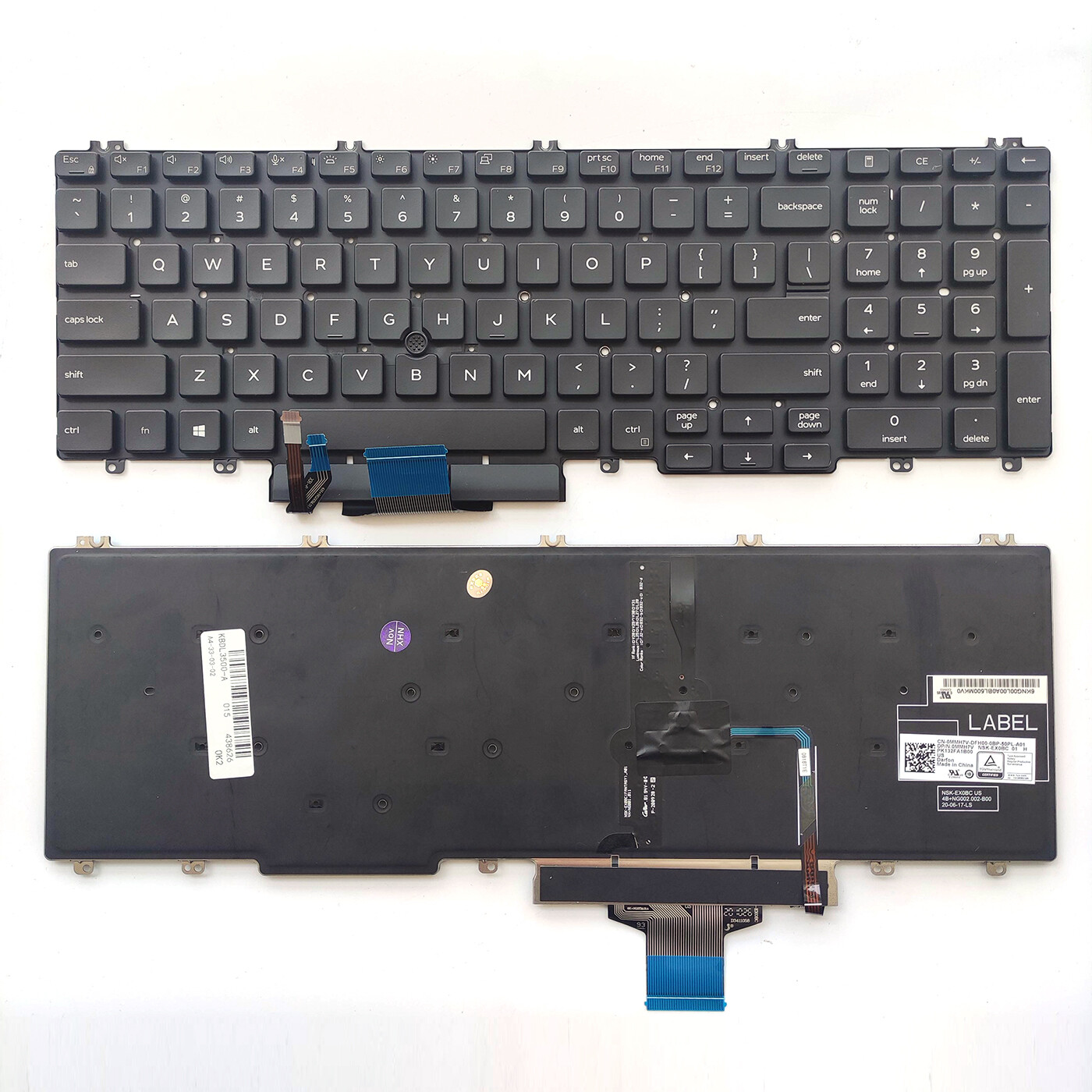 New Backlit keyboard Pointer 0MMH7V For Dell Latitude 5500 5501 5510 5511 