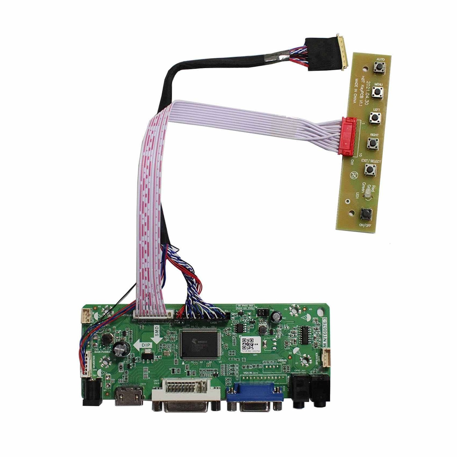 VSDISPLAY HD MI DVI VGA Audio Controller Board M.NT68676.3 Work for 15.6'' 17.3