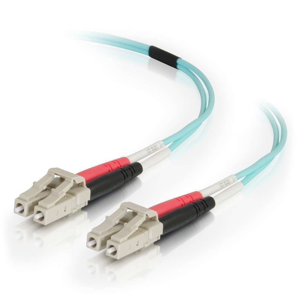 OM4 | 15 Meters | LC to LC | Multi-mode Fiber | Aqua | 50/125 | C2G Legrand