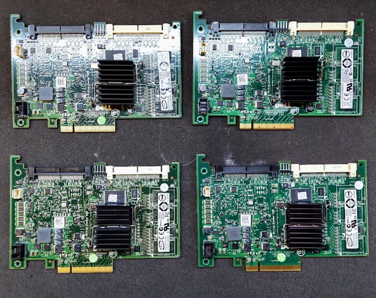LOT OF 4 Dell PowerEdge PWB JT168 E2K-UCP-61 RAID Controller Card