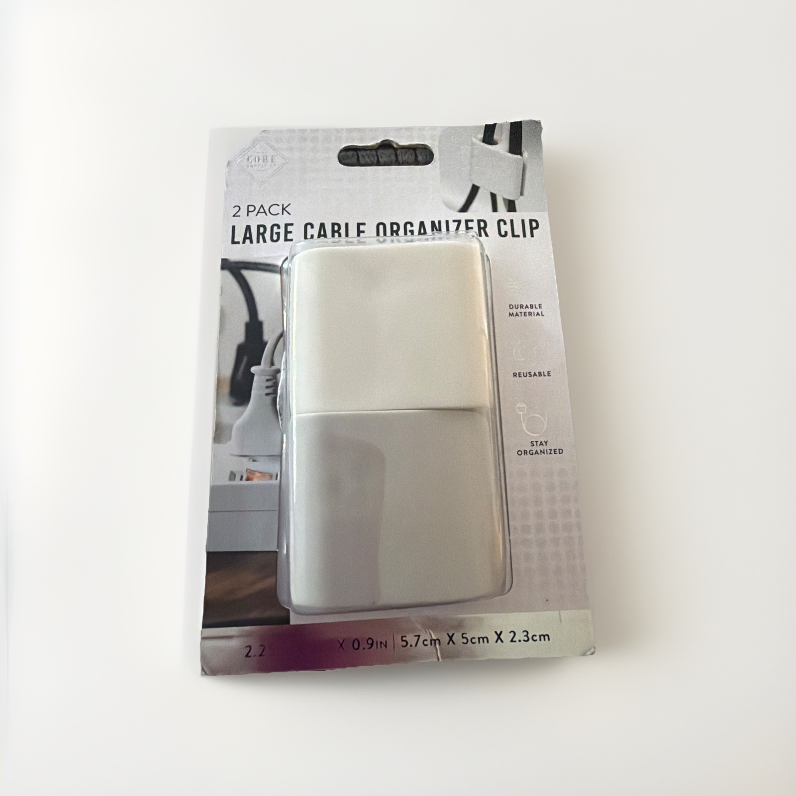 NIP, Core Supply Set Of 2 Large Cable Organizer Clips.
