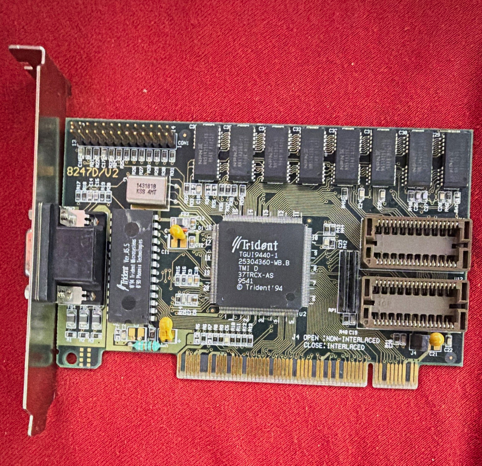 Trident TGUI9440-1 2MB DRAM PCI VGA Graphics Card VESA Multi-Monitor