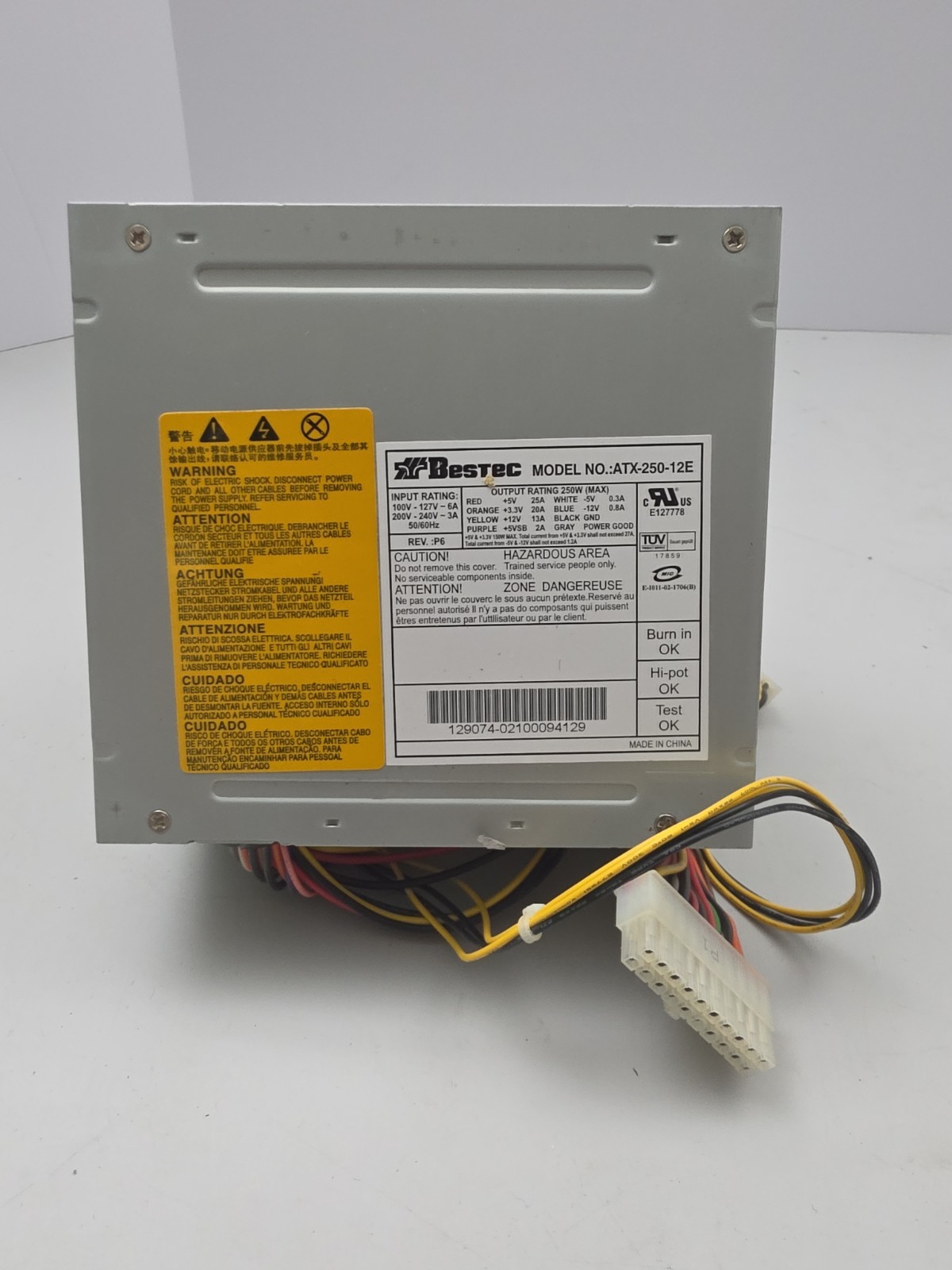 Pwr supply 250w atx-250-12e rev:p6