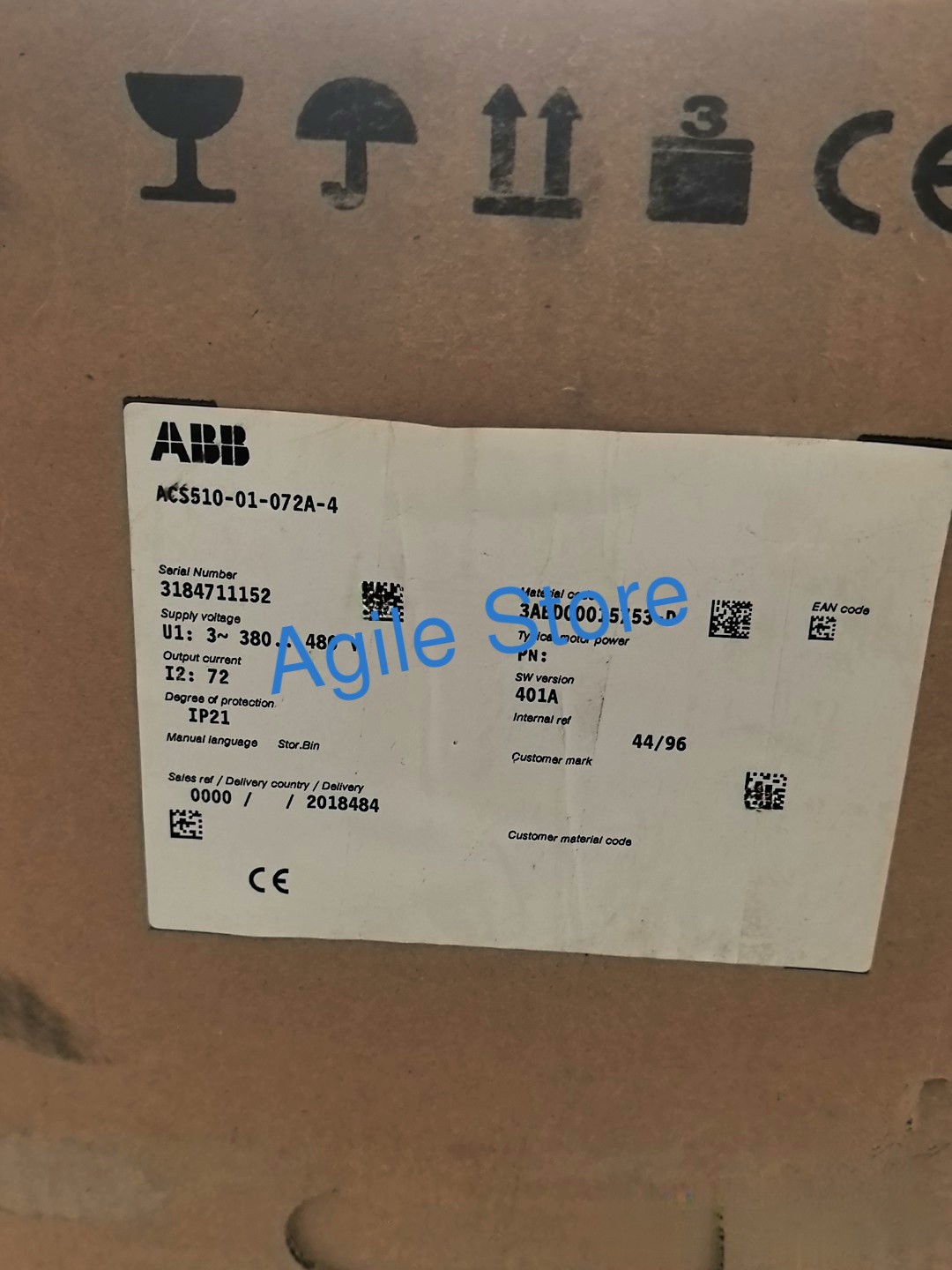 ABB ACS510-01-072A-4 Frequency Converter New in Box Fast Shipping 1pcs
