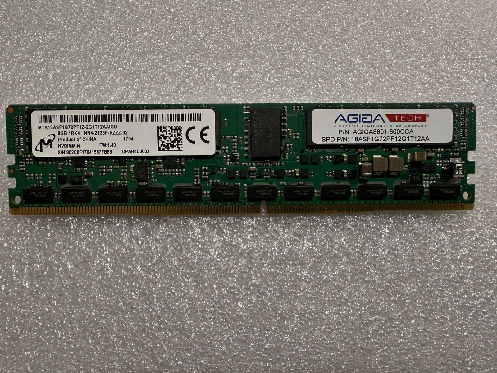 NIMBLE AGIGA8801-800CCA AGIGA 8GB 1RX4 DDR4-2133P NVDIMM
