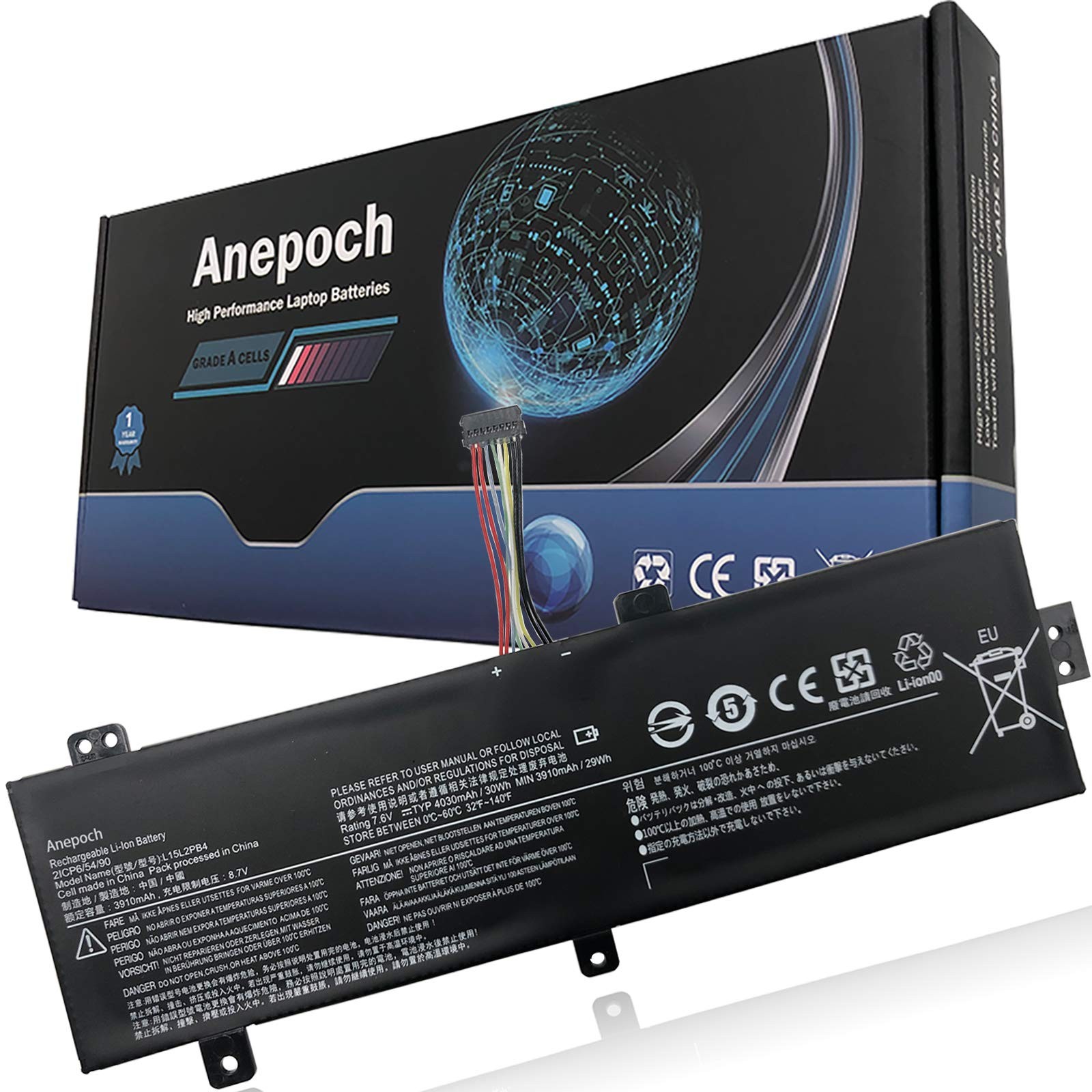 Anepoch L15L2PB4 Laptop Battery Replacement for Lenovo IdeaPad 510-15ISK 510-...