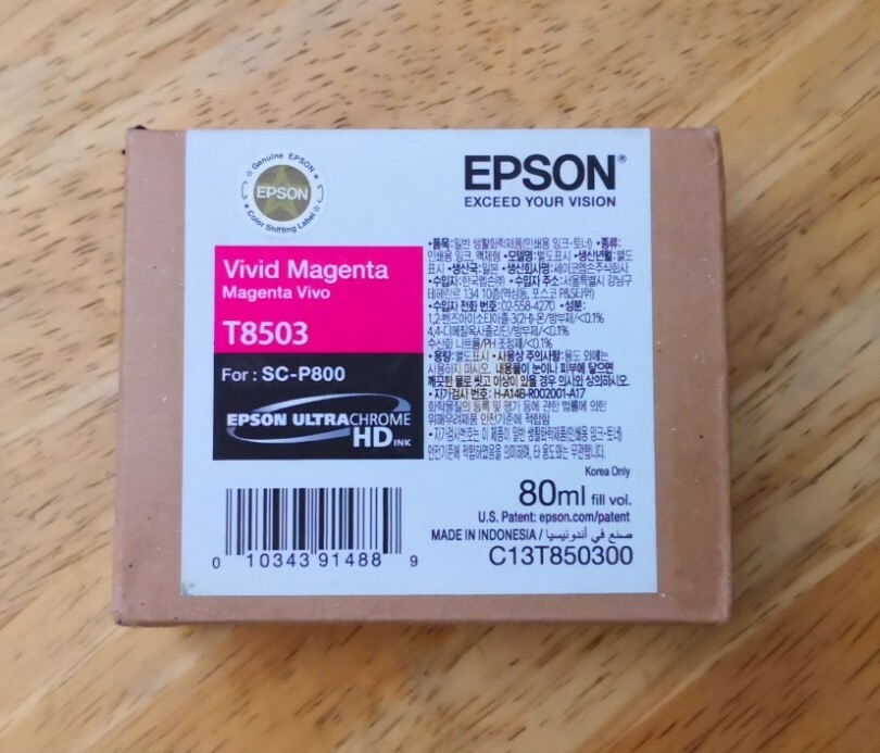 New Genuine Epson T8503 Vivid Magenta Ultra Chrome HD Ink SC-P800 Exp 05-2022