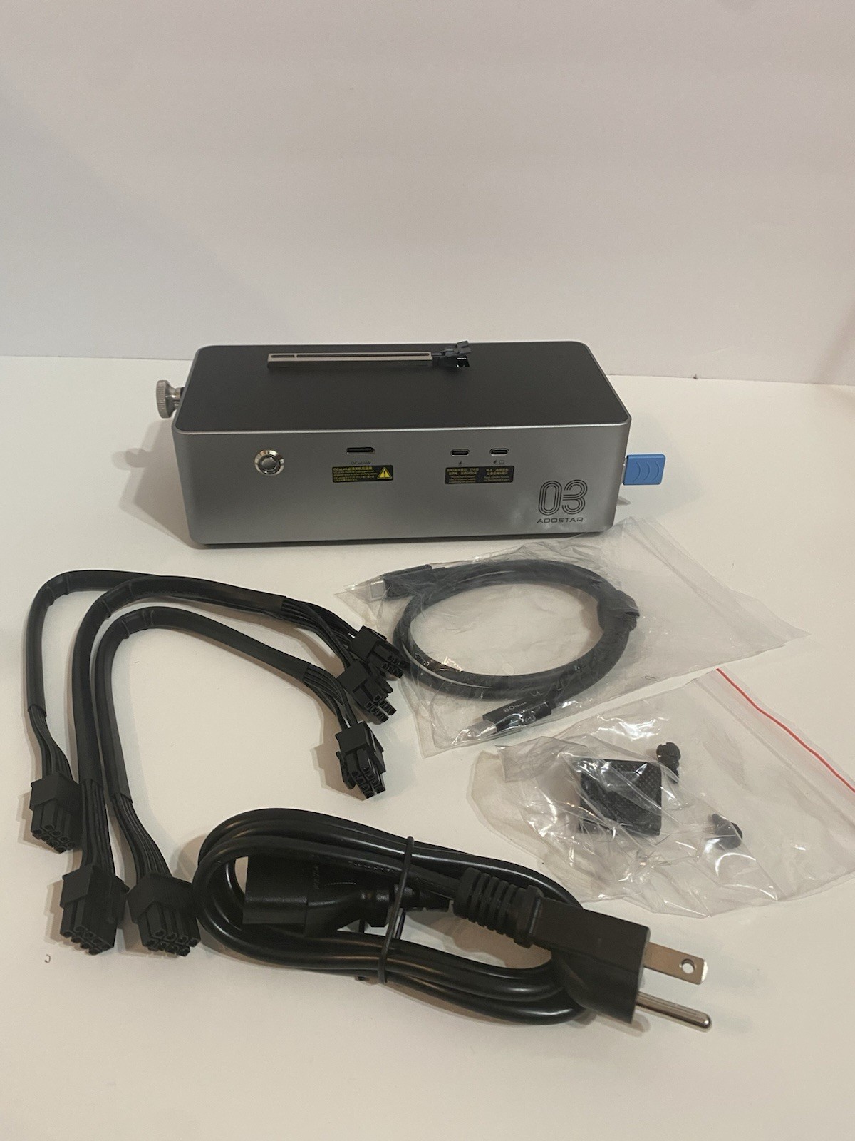 AOOSTAR AG03 eGPU Dock Thunderbolt 5 OCuLink 800W PSU External GPU Dock Open Box
