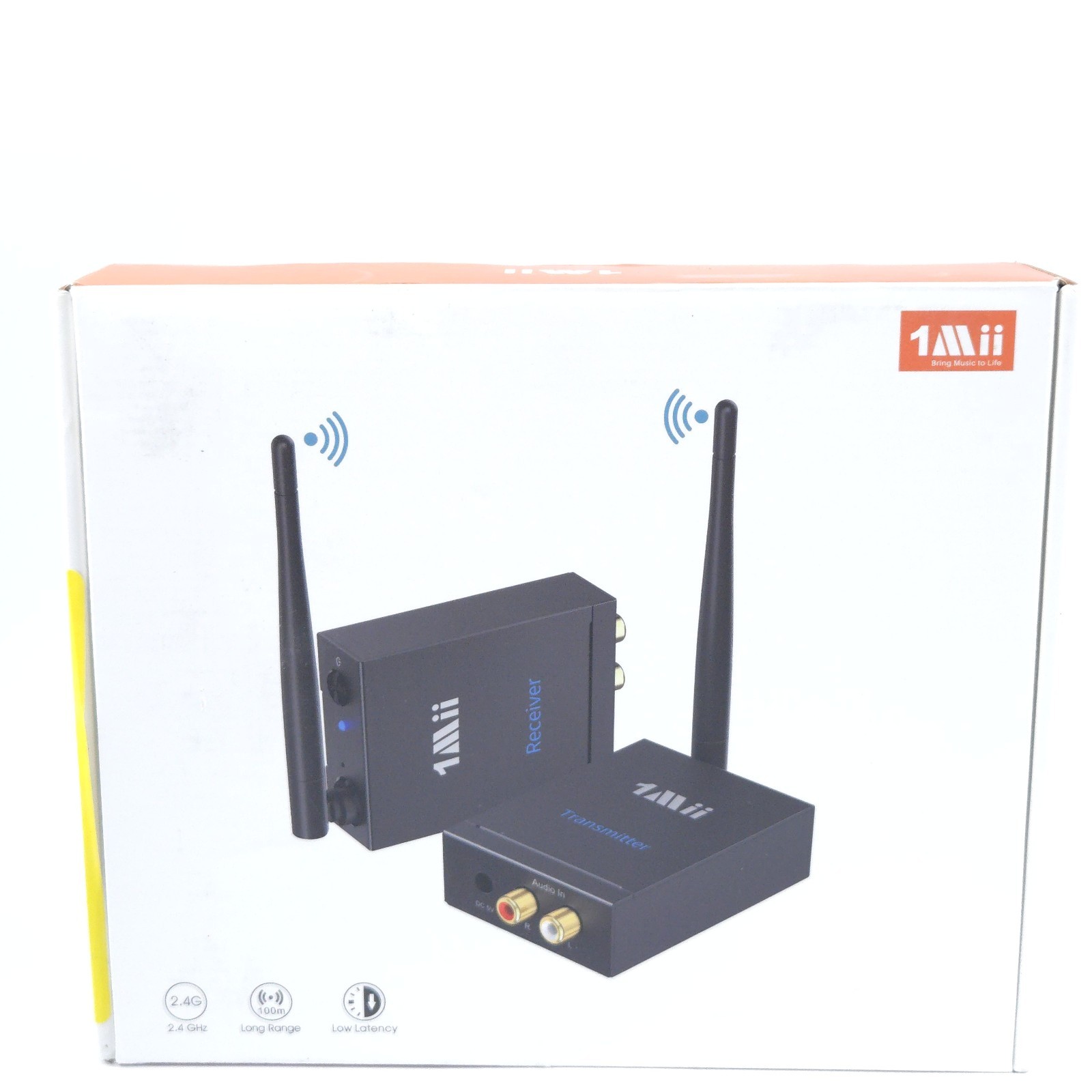 READ 1Mii 2.4Ghz 1 TX + 1 RX Wireless Audio Transmitter Receiver Missing 1 Cord