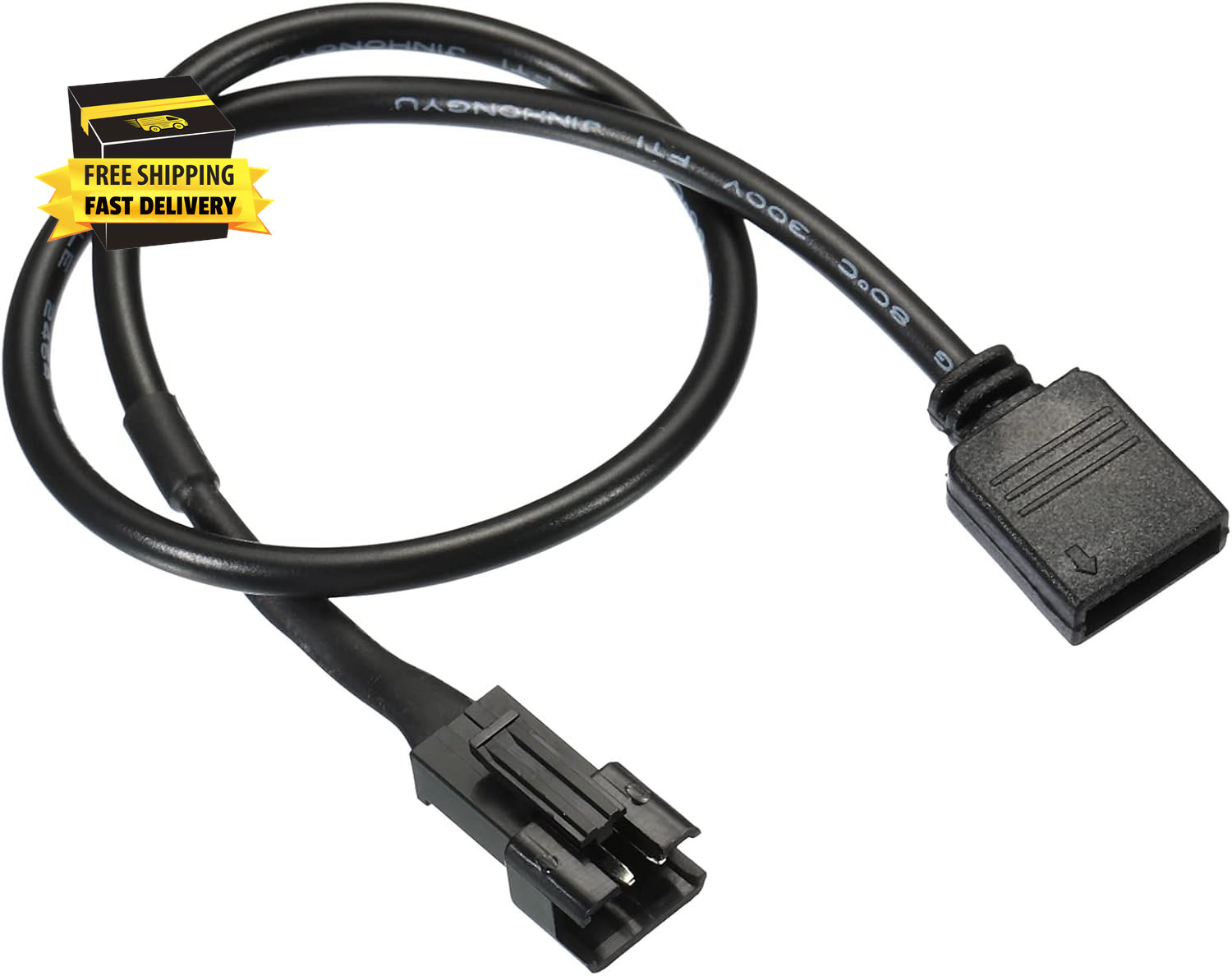 3 Pin 5V 30Cm Long Computer Motherboard Interface to SM3P Male Extension Cable,