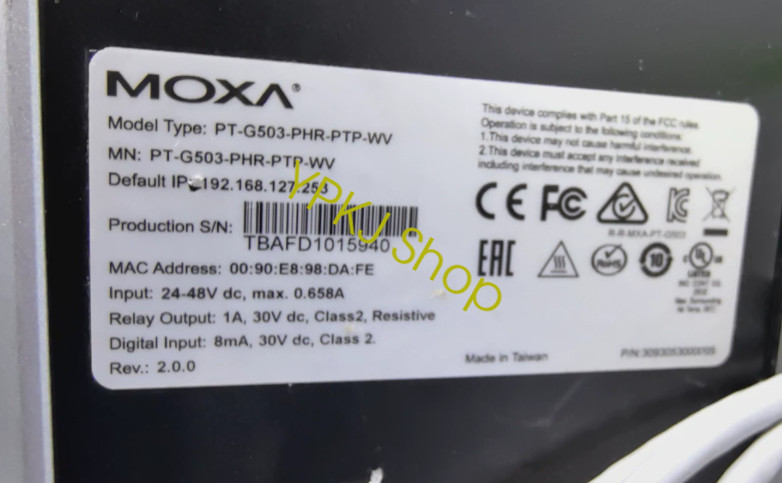 1PCS NEW MOXA PT-G503-PHR-PTP-WV Gigabit Managed Redundancy Box Via Fedex /DHL