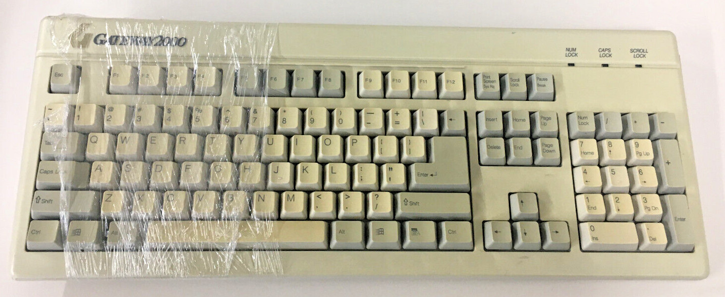 Vintage Gateway 2000 PS/2 Keyboard Mechanical 2196001-00-102