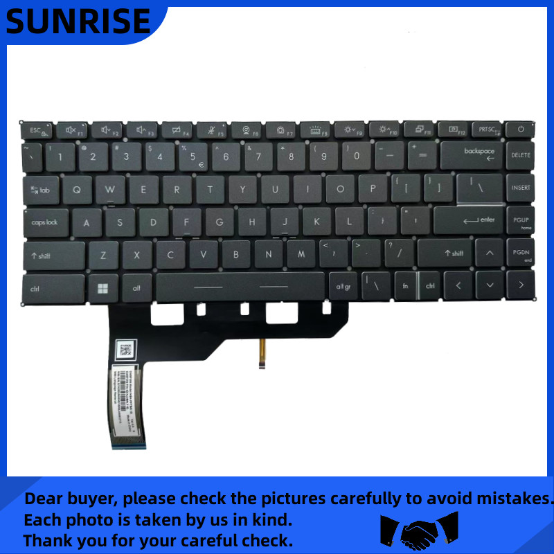 New For MSI Modern 14 MS-14D1 MS-14D2 MS-14D3 M14 US Gray White Backlit Keyboard