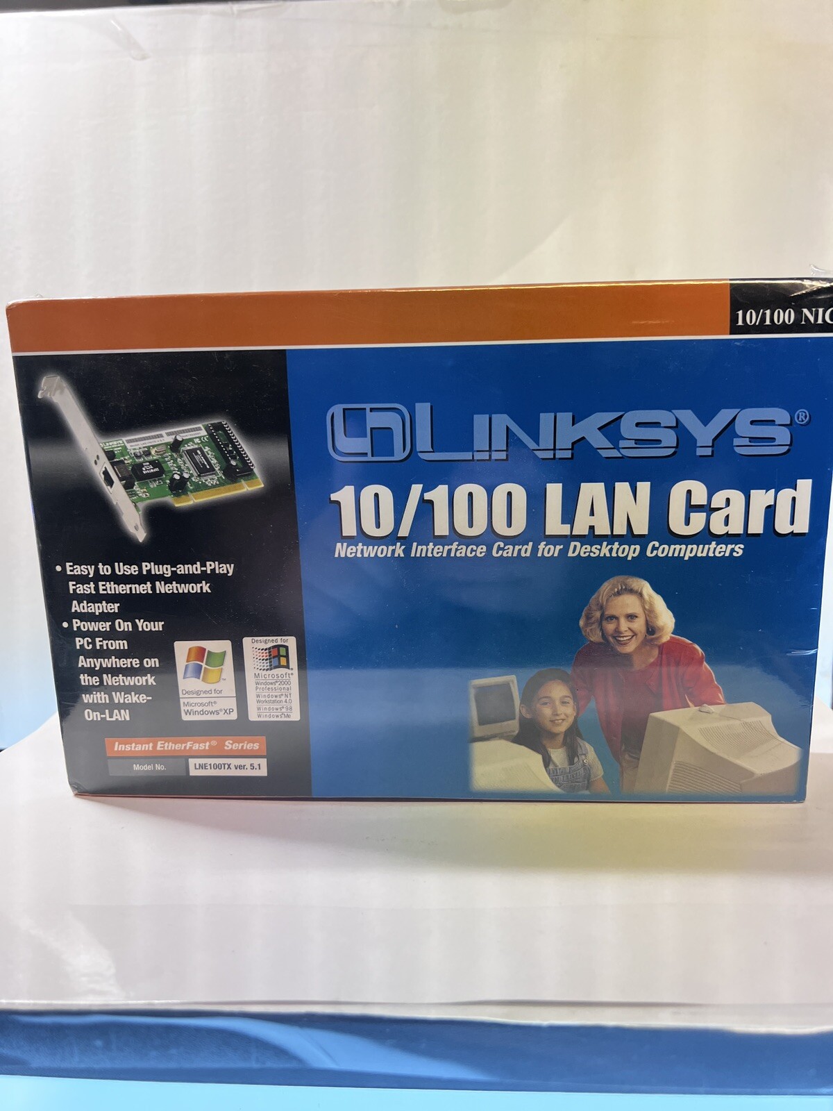 Linksys Ether Fast 10/100 LAN Card LNE100TX ver. 5.1 Performance Microsoft New