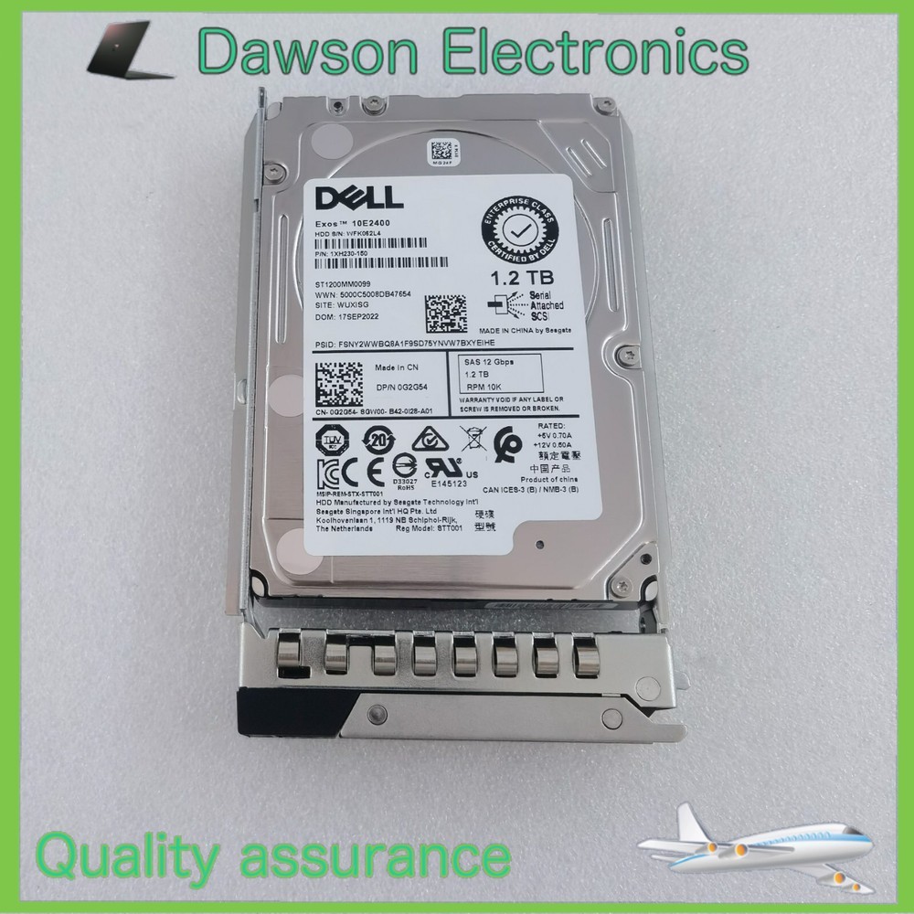 DXD9H G2G54 Dell 1.2TB 10K 12G 2.5 SAS hard drive ST1200MM0099 0G2G54 400-ATJL