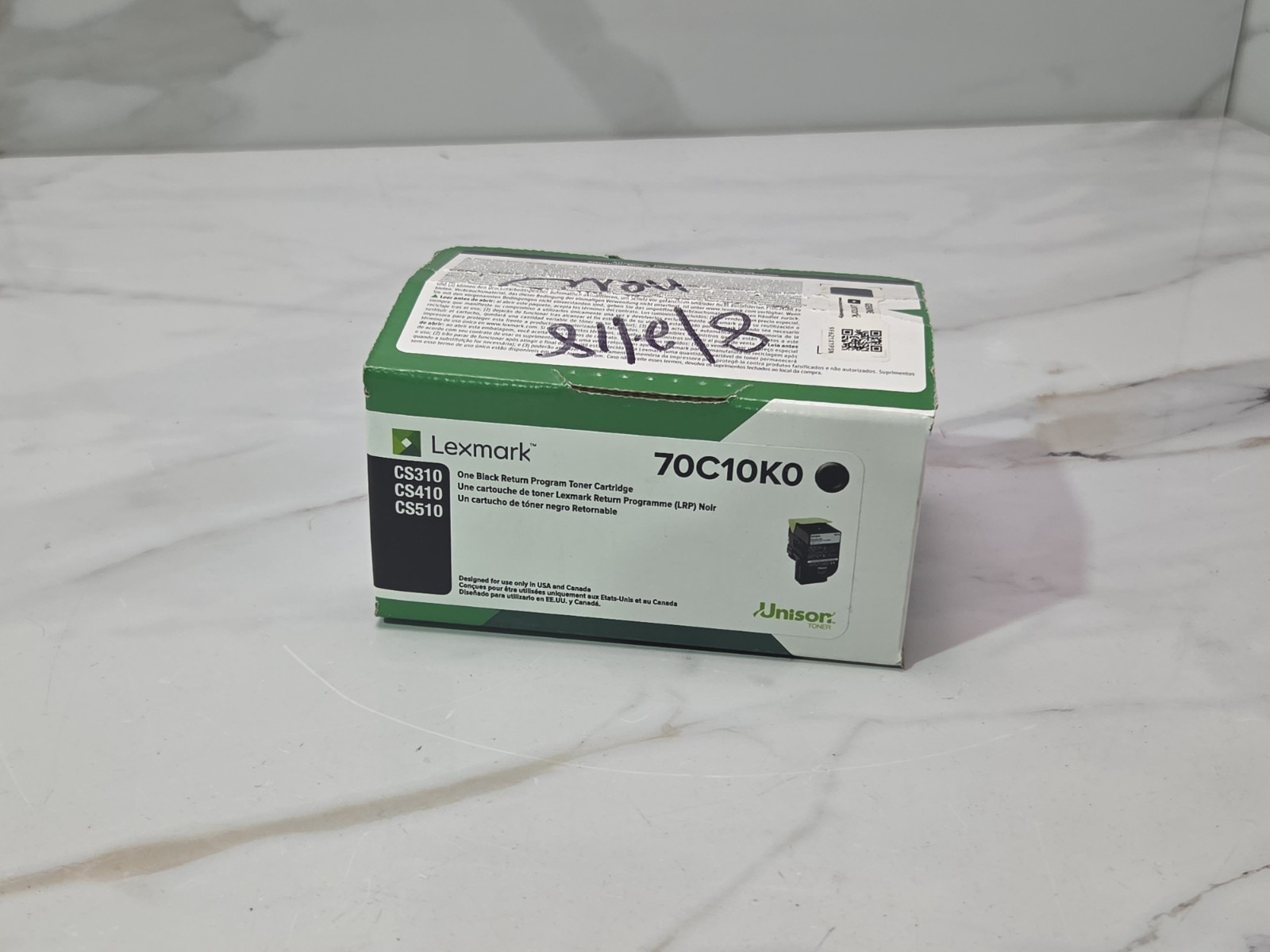 Lexmark 70C10K0 black toner cartridge.