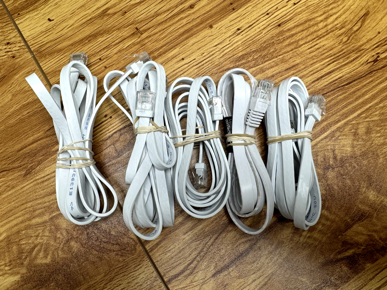 5 PACK OEM Google WiFi Router RJ45 Ethernet Network Flat Cable Cord White 6ft
