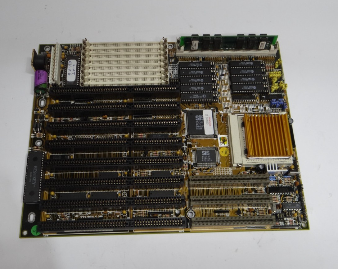Vintage 486 Socket 3 PCI ISA AT Motherboard SiS 85C407 + CPU + RAM