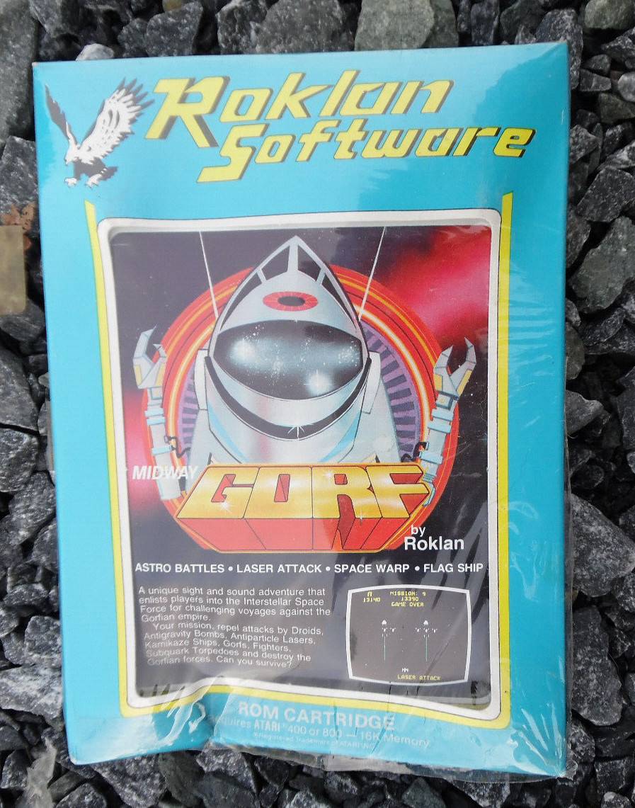 GORF Atari/Roklan 400/800 Cartridge NEW Damaged/smashed Box