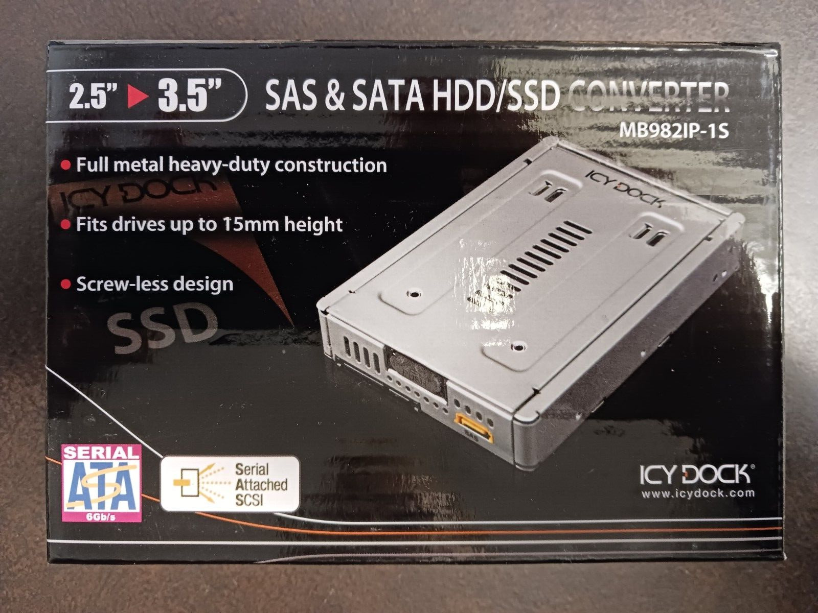 Icy Dock MB982IP-1S Full Metal 2.5in to 3.5in HDD & SSD Converters