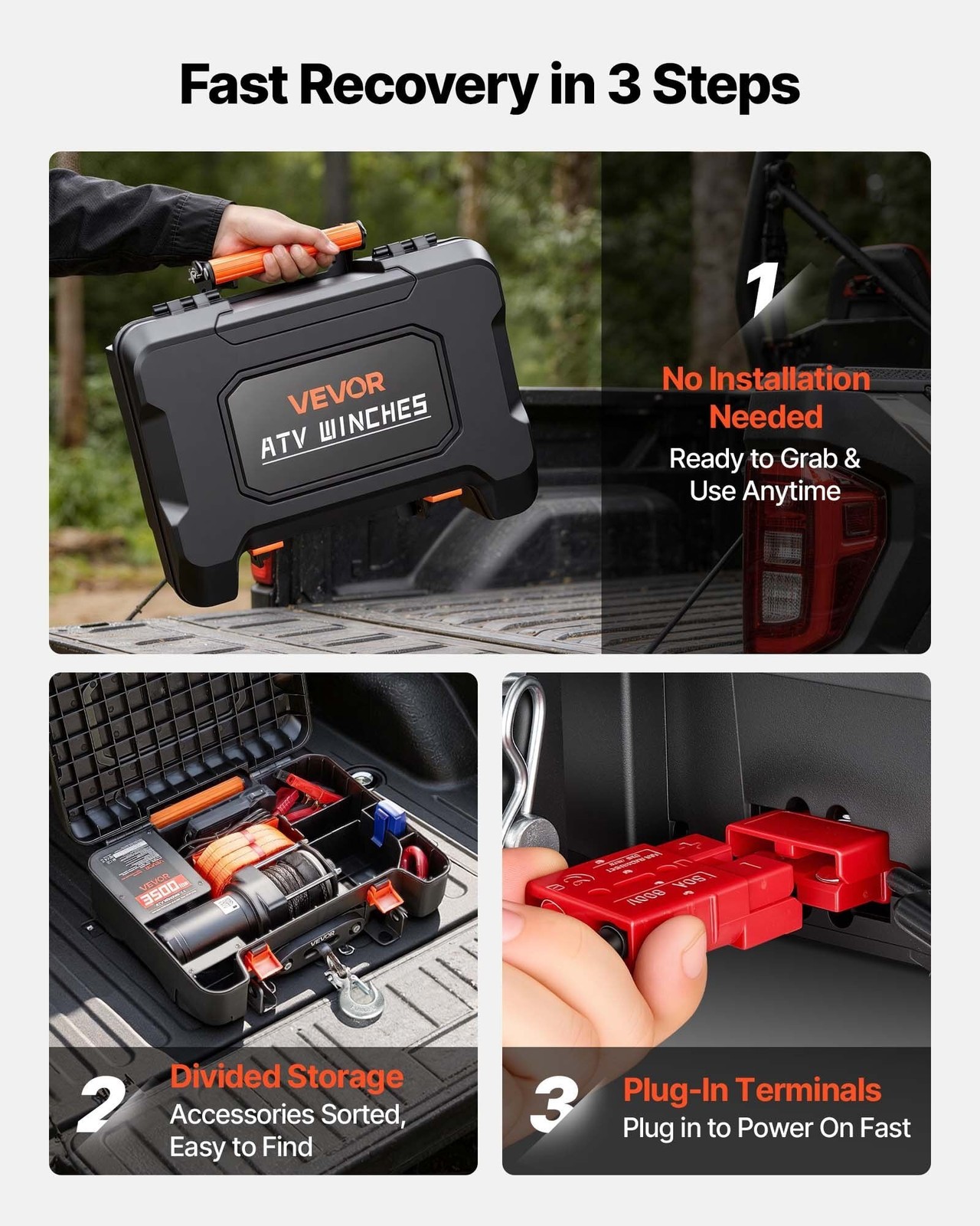  Portable Winch, 3500 lbs 12V DC Electric Winch with Synthetic Rope, Wireless & 