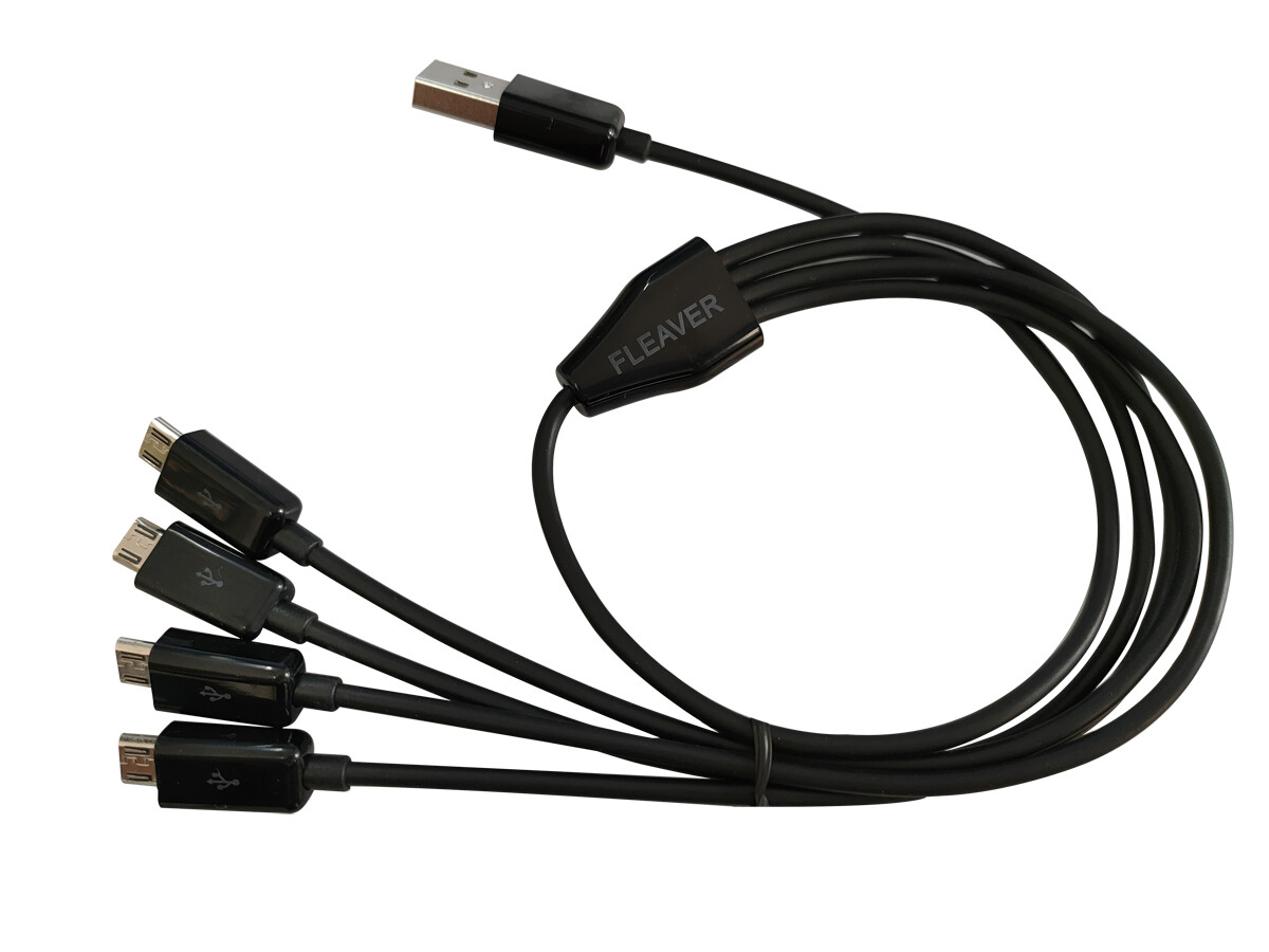 FLEAVER 50cm 4 in 1 micro usb charger cable charge 4 android devices 
