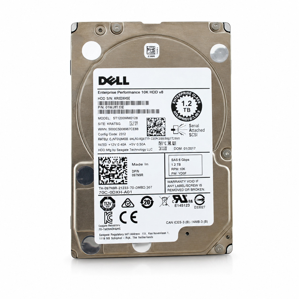 Dell 1.2TB 036RH9 10K SAS 128MB 10000RPM 2.5in 2.5" Internal HDD