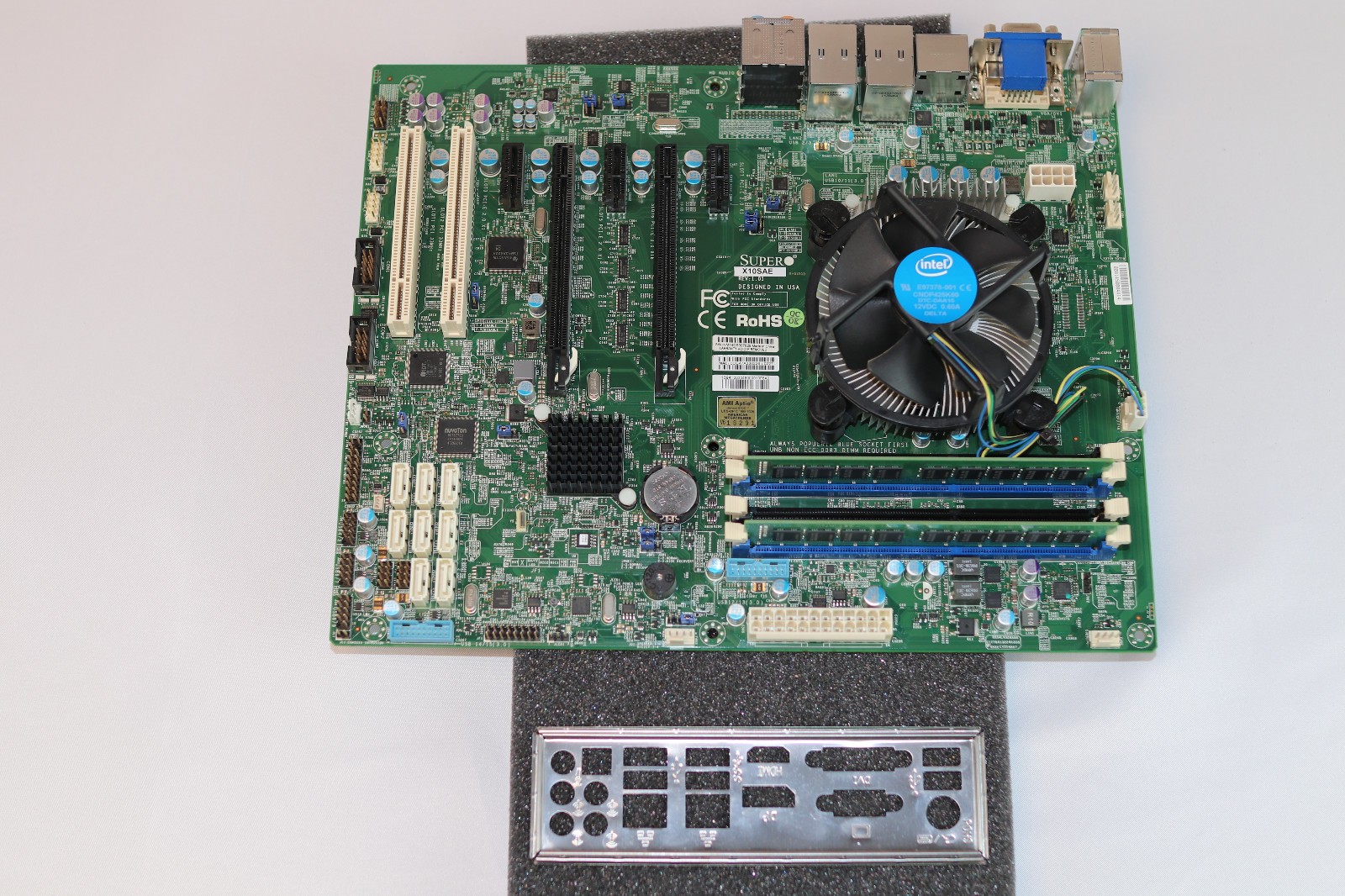 Supermicro Industrial ATX Motherboard X10SAE With CPU and RAM