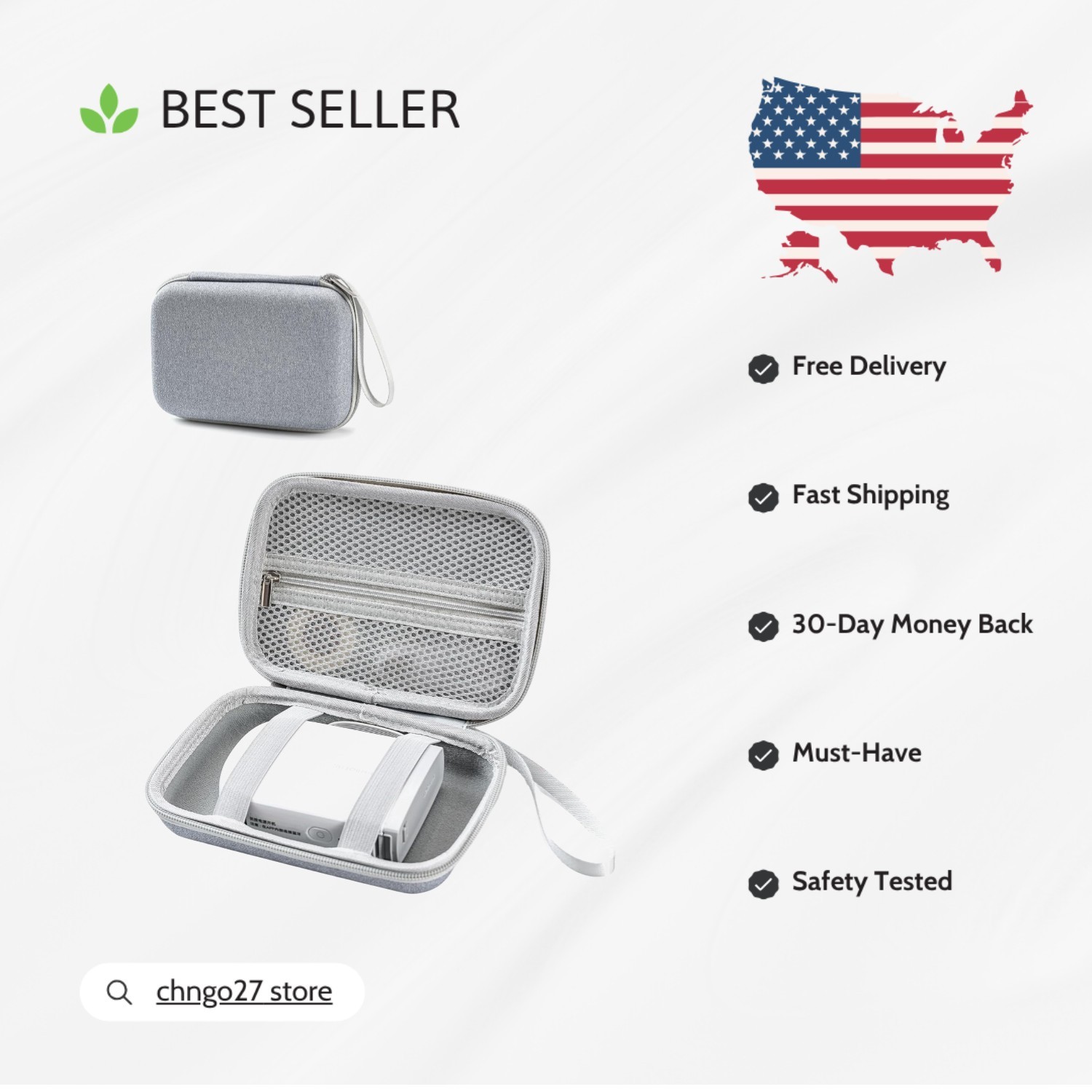 Elegant Portable Label Printer Case - Compact Storage for P21/D30/D11
