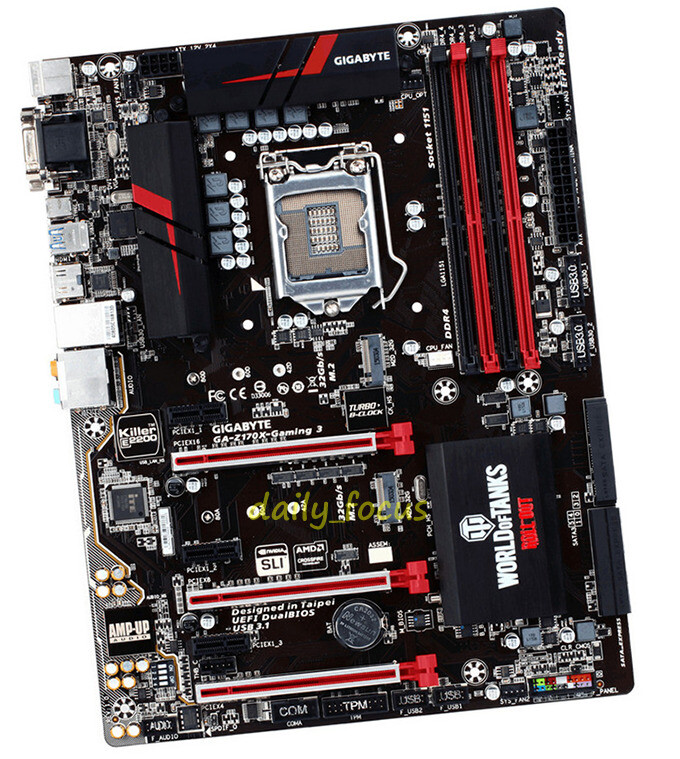 Gigabyte GA-Z170X-GAMING 3 6x PCIE 3.0 LGA 1151 Intel Z170 DDR4 ATX Motherboard
