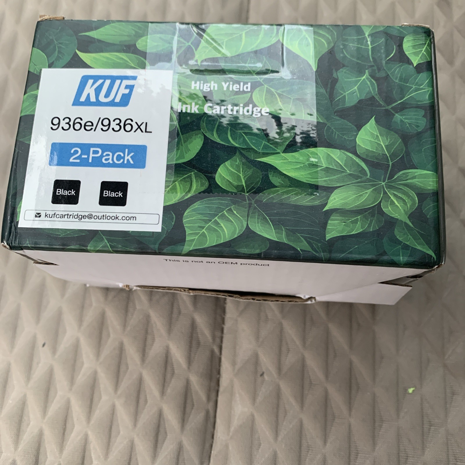 KUF Compatible for HP 936e/936XL High Yield Black Inkjet Ink Cartridge 2-Pk 
