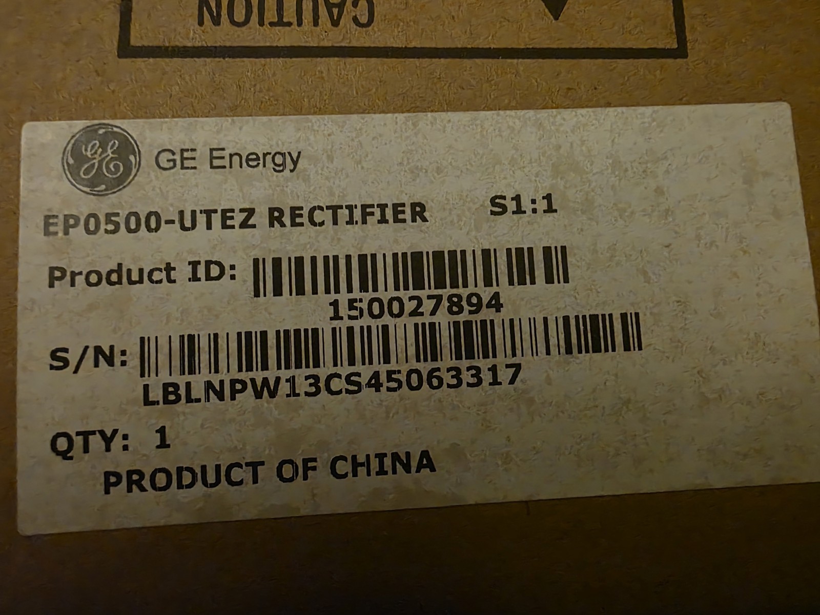 GE Energy EP0500-UTEZ Rectifier 150027894 48-58VDC 540W Telecom Power Module