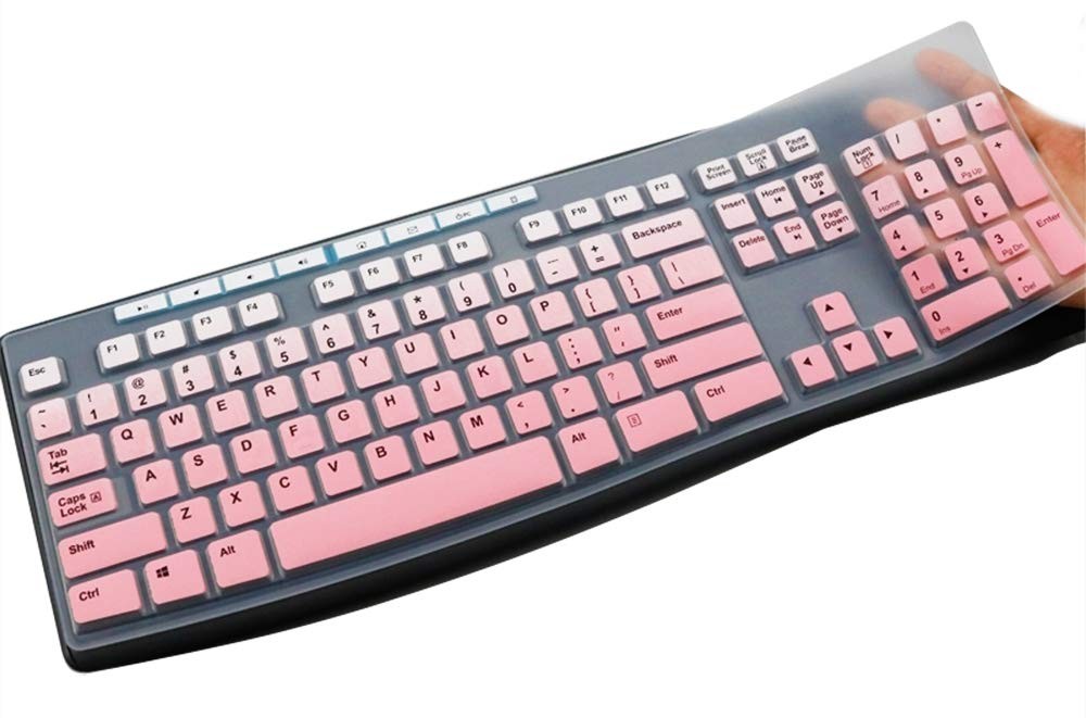 Ultra Thin Silicone Keyboard Protective Skin Cover Compatible with Ombre Pink