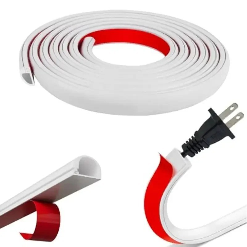 Flexible Self-Adhesive Wall Cable Hider 5 meter Cord Management Wire Cover