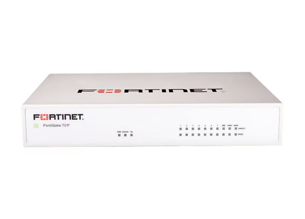 Fortinet FortiGate FG-70F 9 Ports Ethernet Desktop Firewall with power supply