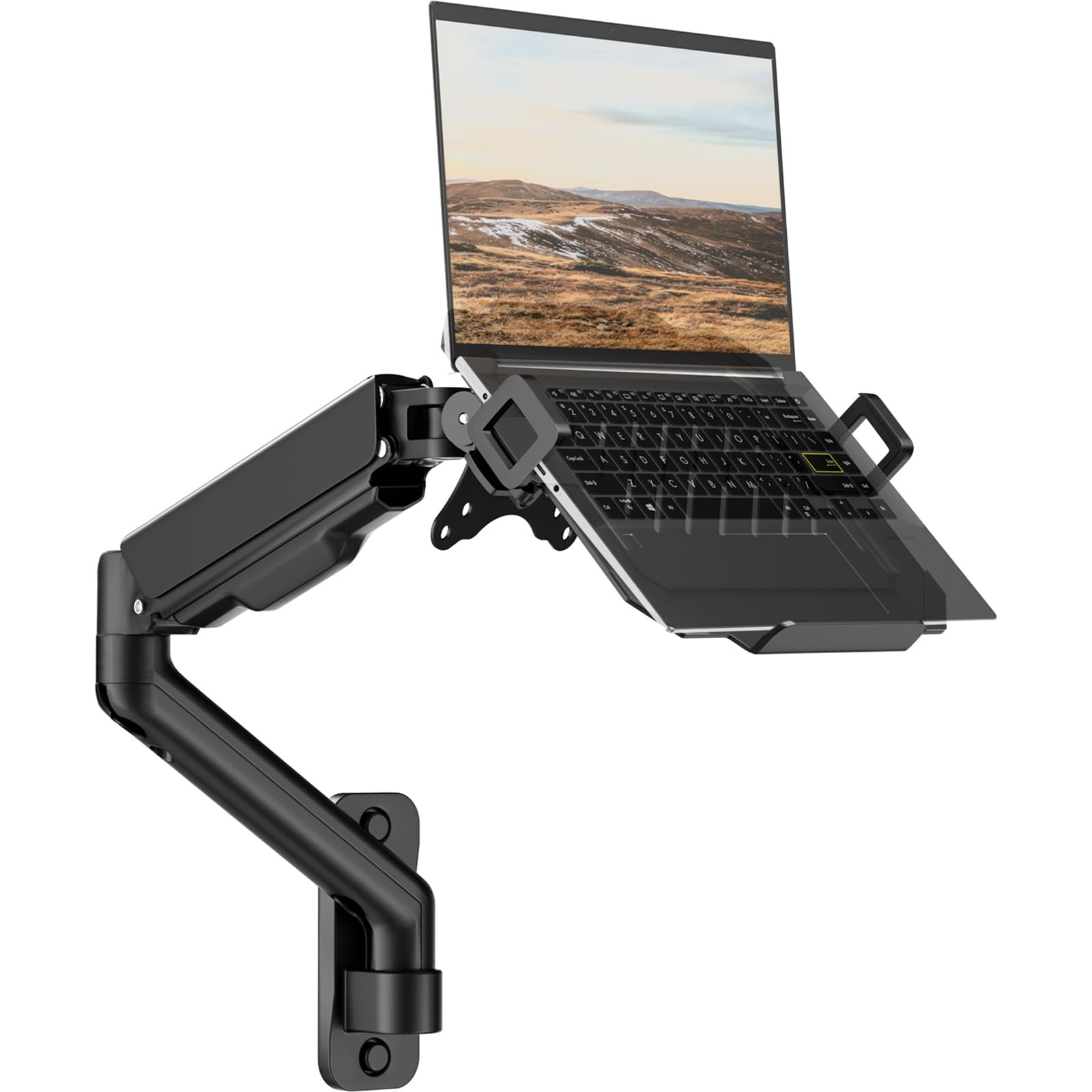 2in1 Full Motion Laptop Monitor Wall Mount Articulating Gas Spring Arm Bracket
