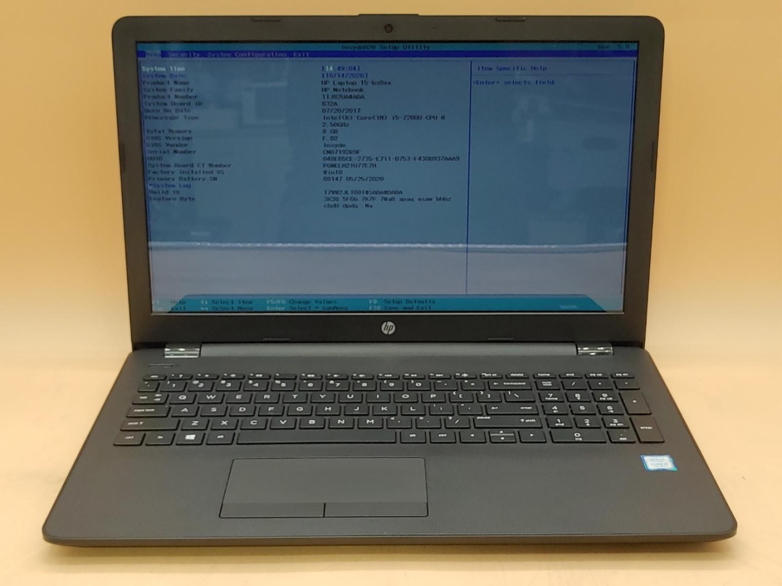 HP Notebook 15-bs015dx 15.6" Intel i5-7200U 8GB RAM 1TB HDD **NO OS/NO AC**