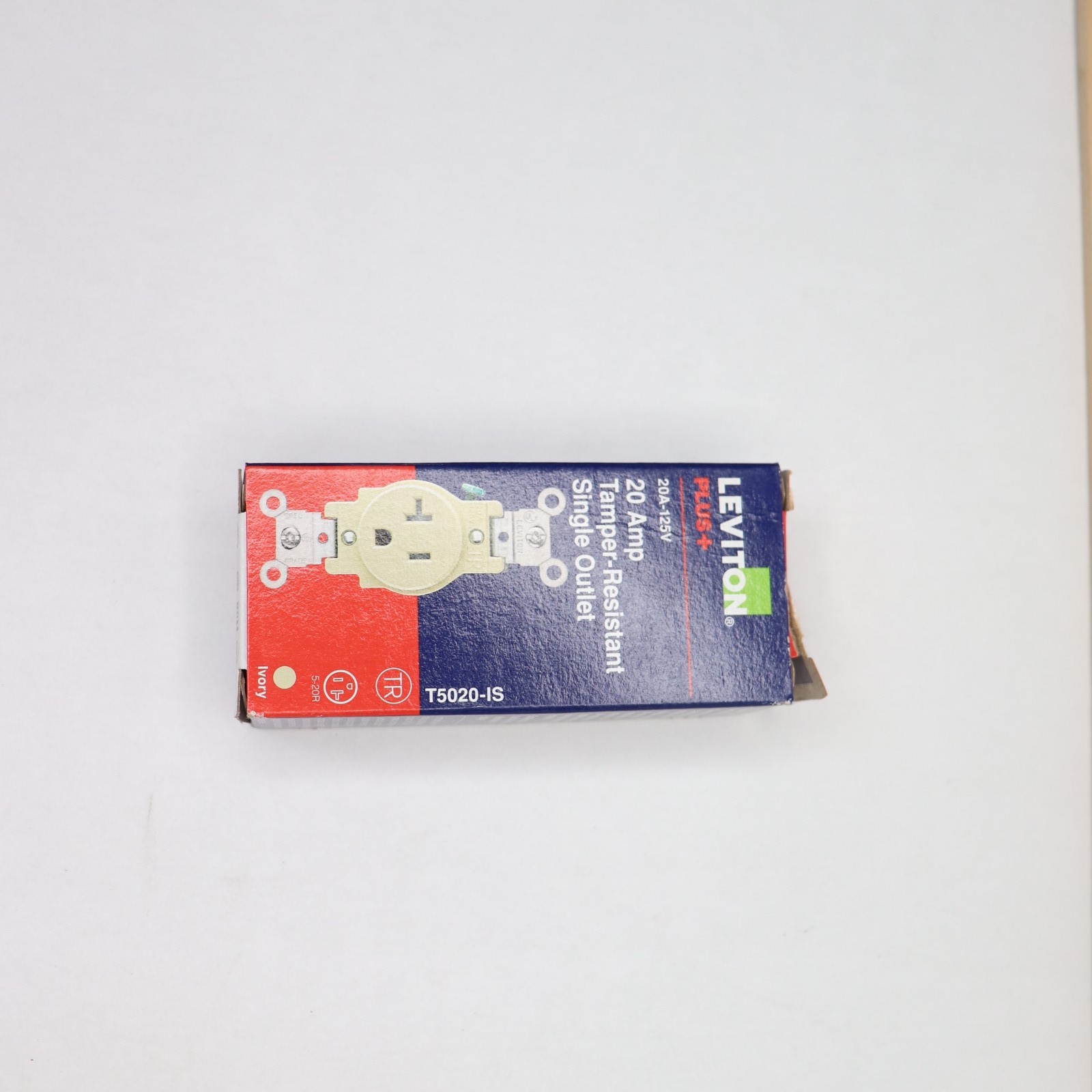 Leviton Single Power Temper Resistant Outlet 20 Amp Ivory R51-T5020-0IS