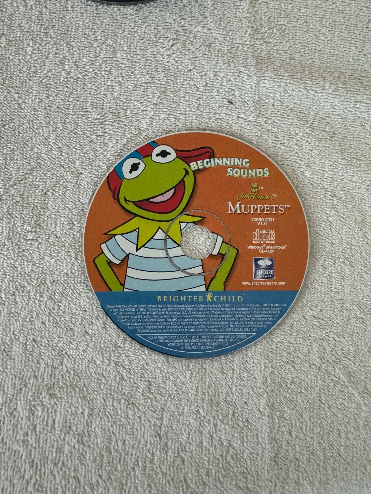 Jim Henson’s Muppet Kids Beginning Sounds Brighter Child PC Windows