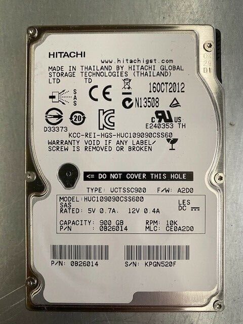 HITACHI / HGST 900GB 10K 2.5