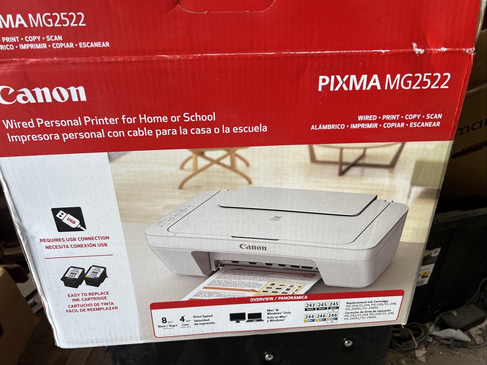 Canon PIXMA MG2522 All-in-One Printer Scanner Copier NEW Open Box