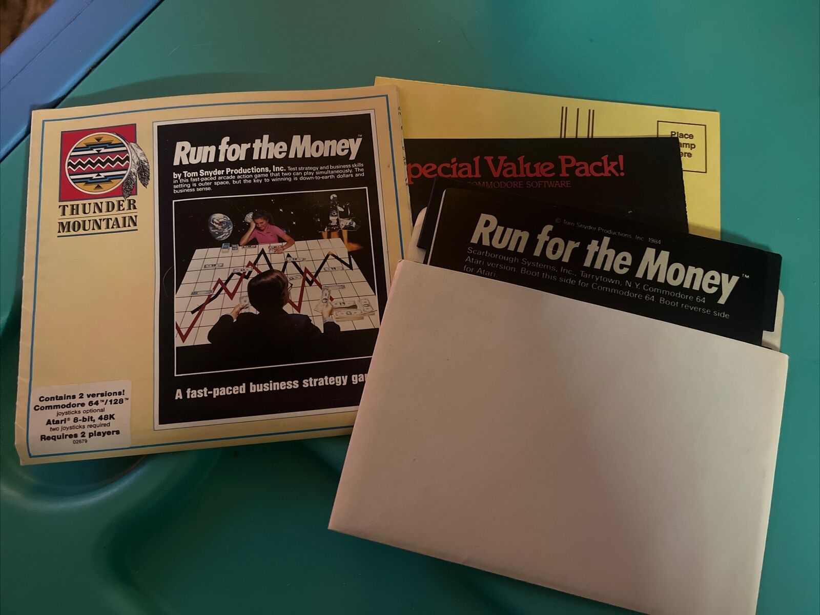 Run For The Money From Thunder Mountain For Commodore 64 128 Atari 8 Bit